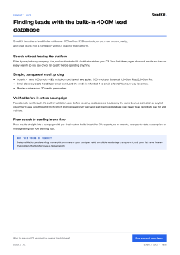 Preview of Finding leads with the built-in database